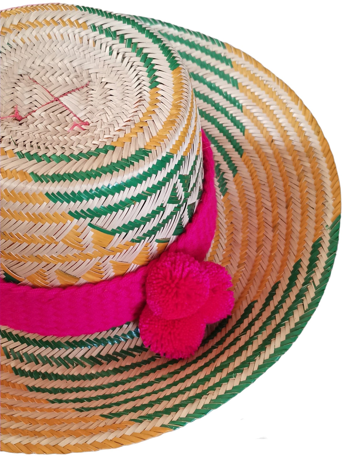 Chapeau traditionnel S vert et jaune