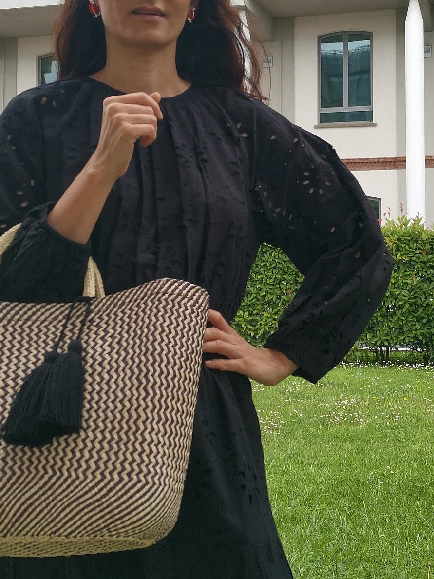 Sac panier Cali L bleu