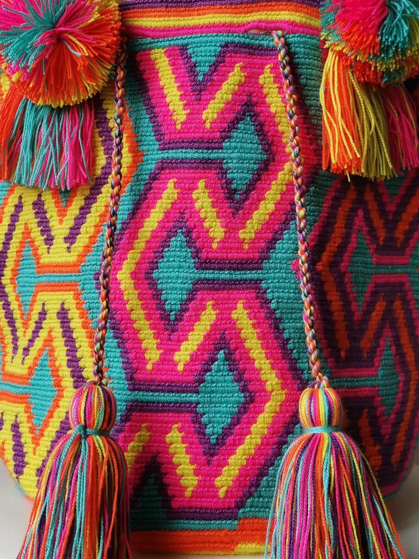Borsa mochila a spalla L azzurra e gialla