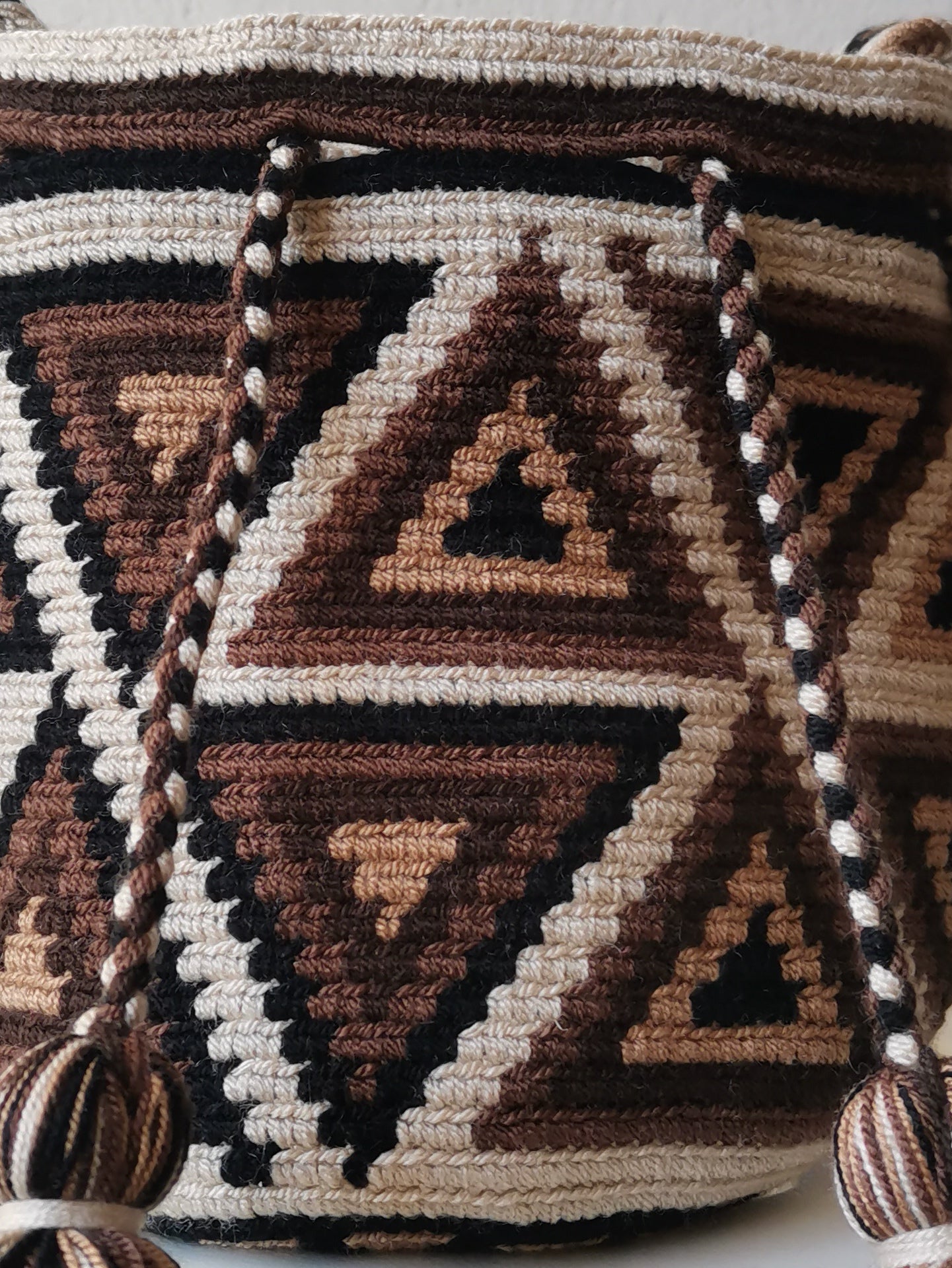 Brown and beige MINI mochila shoulder bag